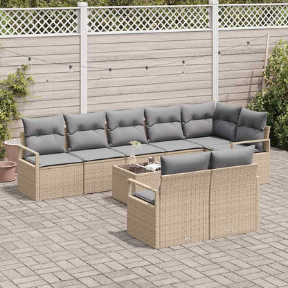 Set di divani 9 pcs Beige polyrattan - homemem39