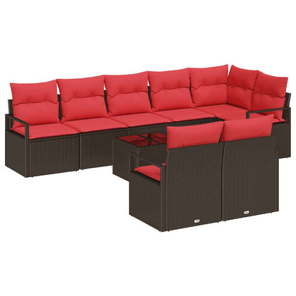 Set di divani 9 pcs Marrone polyrattan | homemem39