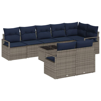 Set di divani 9 pcs Grigio polyrattan | homemem39