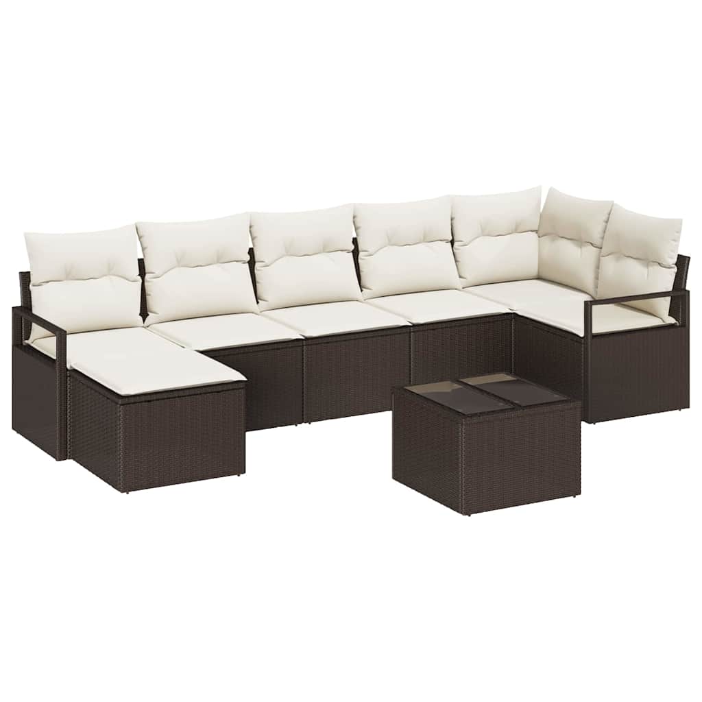 Set di divani 8 pcs Marrone polyrattan | homemem39
