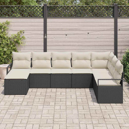 Set di divani 8 pz Nero polyrattan | homemem39