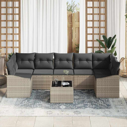 Set di divani Grigio chiaro 55 x 55 x 37 cm polyrattan | homemem39
