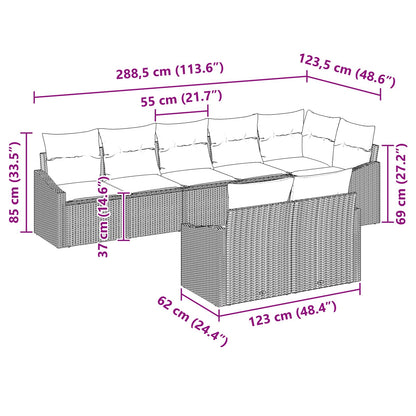 Set di divani 8 pz Marrone polyrattan | homemem39
