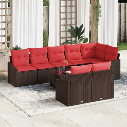 Set di divani 9 pz Marrone polyrattan | homemem39