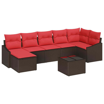 Set di divani 8 pz Marrone polyrattan | homemem39