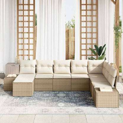 Set Divano da Giardino 8 pcs Beige 319 x 209 x 85 cm