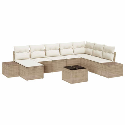 Set Divano da Giardino 9 pcs 319 x 209 x 85 cm Poly Rattan
