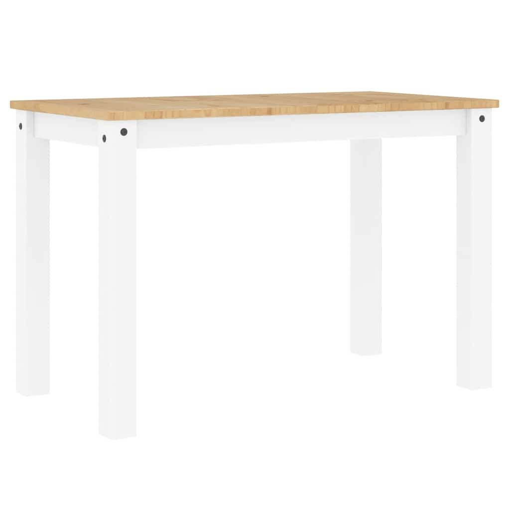 Set da Pranzo 5 pz Panama Bianco in Legno Massello di Pino - homemem39