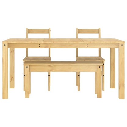 Set da Pranzo 4 pz Panama in Legno Massello di Pino - homemem39