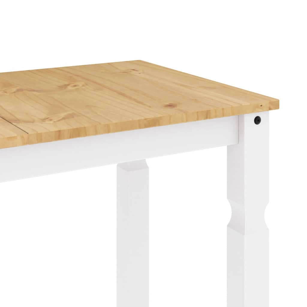 Set da Pranzo 5 pz Panama Bianco in Legno Massello di Pino