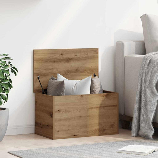 Scatola di Stoccaggio rovere artigianale 60 x 35 x 35 cm