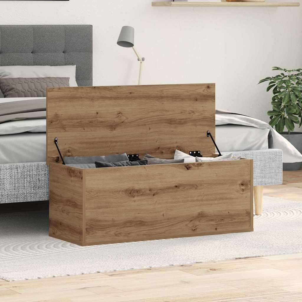 Scatola di Stoccaggio rovere artigianale 90 x 35 x 35 cm