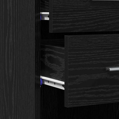 Credenza Rovere nero 30 x 42.5 x 185 cm Legno multistrato