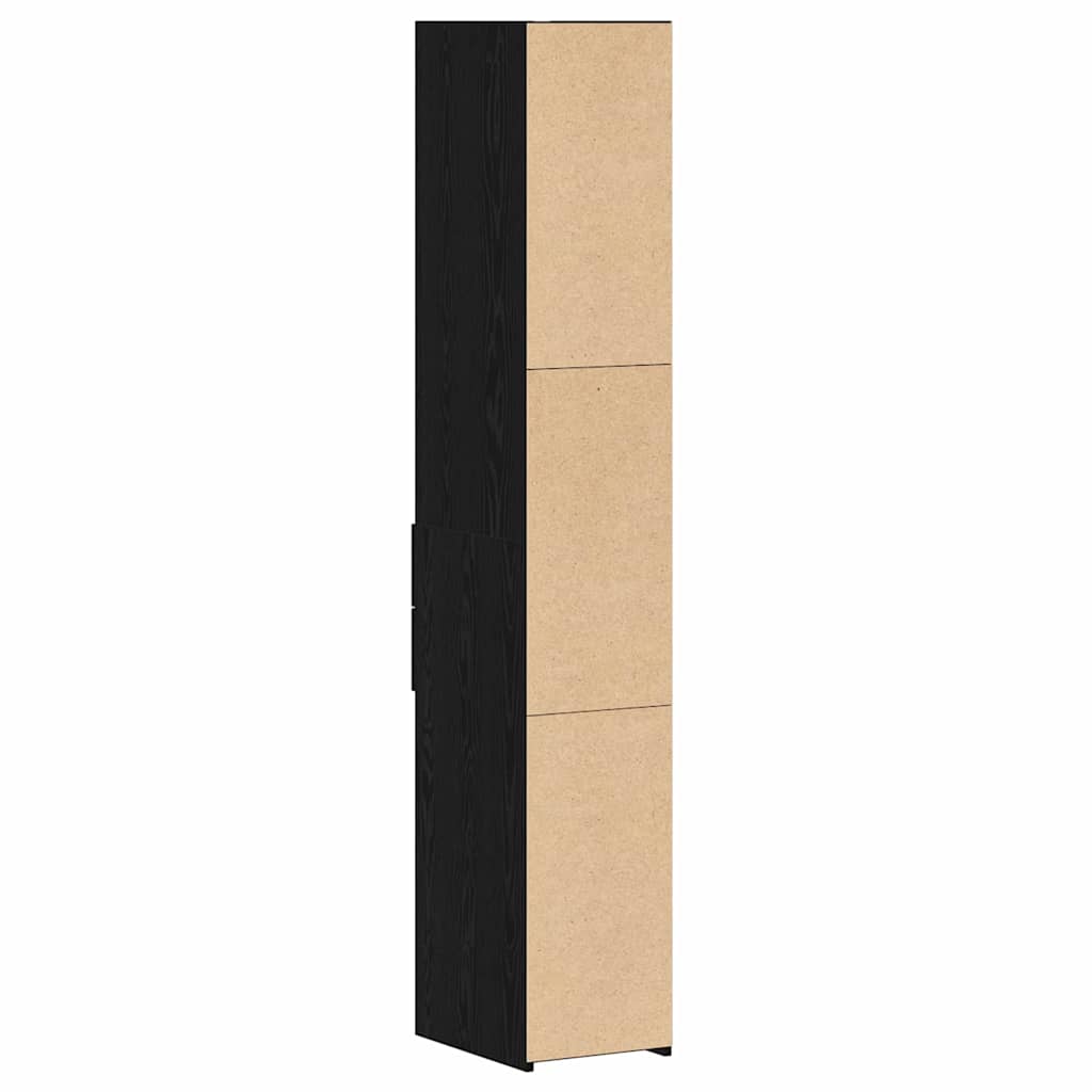 Credenza Rovere nero 30 x 42.5 x 185 cm Legno multistrato
