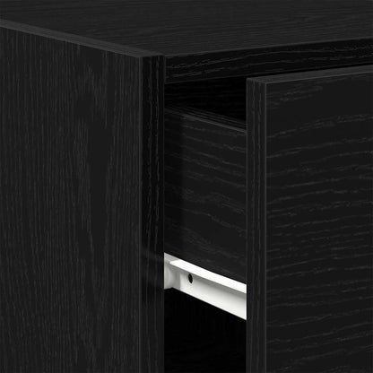 Credenza Rovere nero 30 x 42.5 x 93 cm Legno multistrato