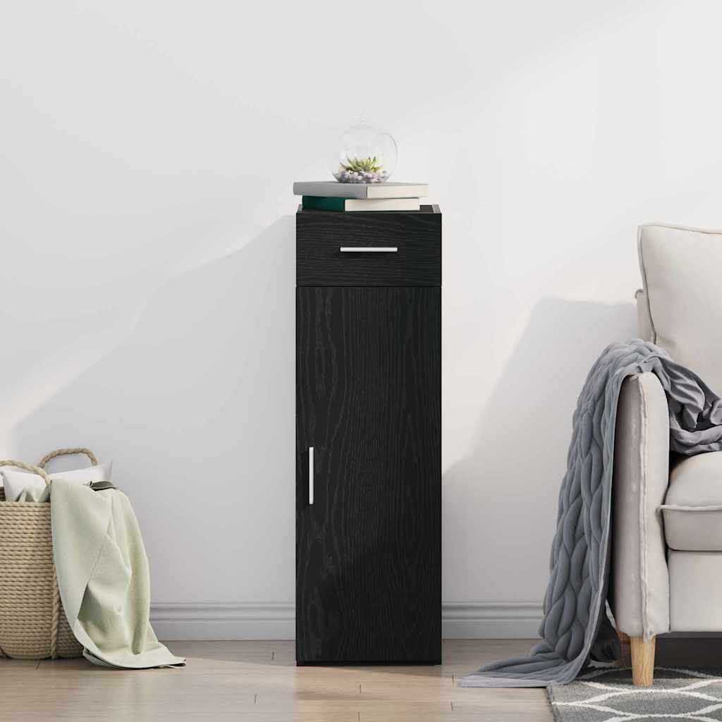 Credenza Rovere nero 30 x 42.5 x 93 cm Legno multistrato