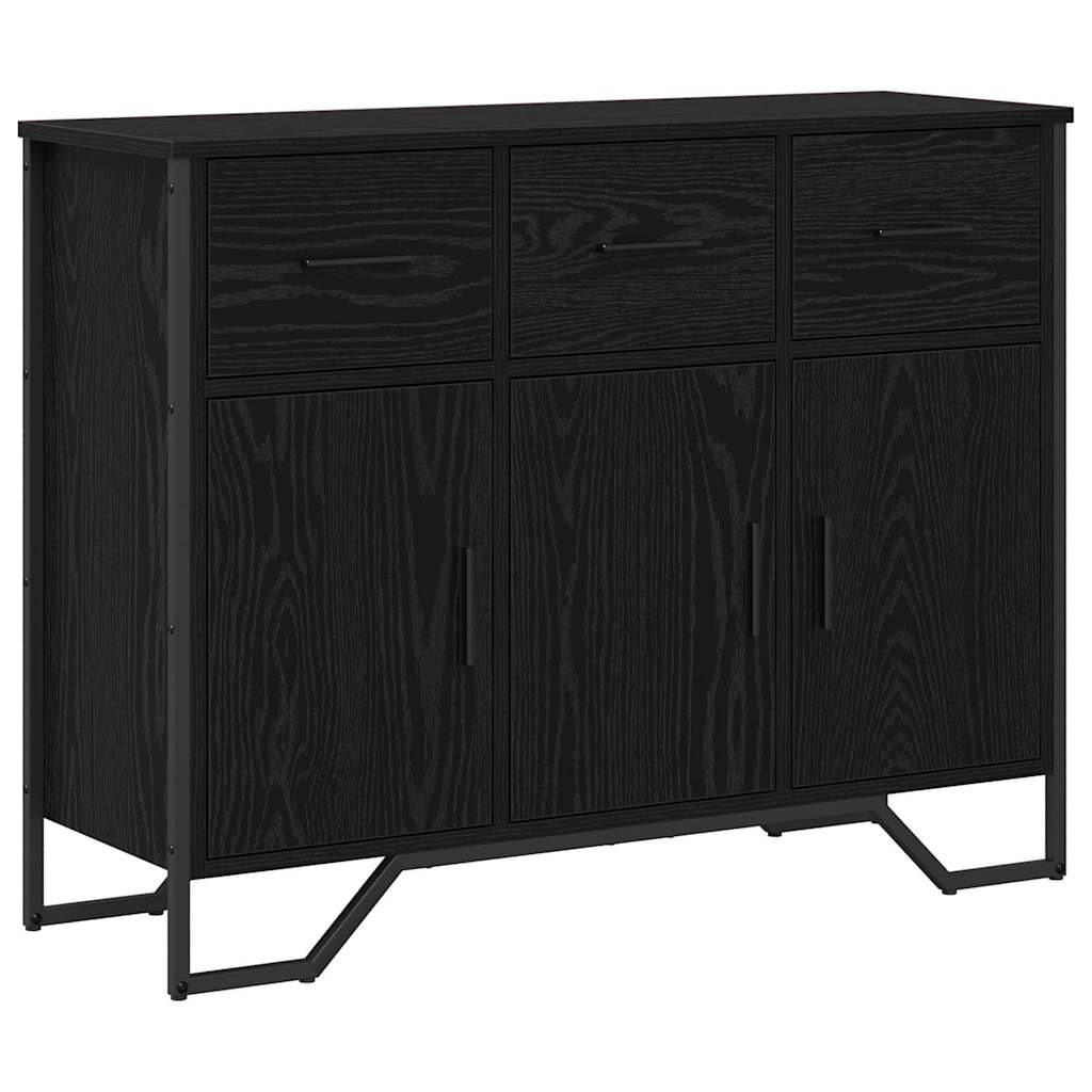 Credenza Rovere Nero 97 x 32.5 x 74.5 cm Legno multistrato