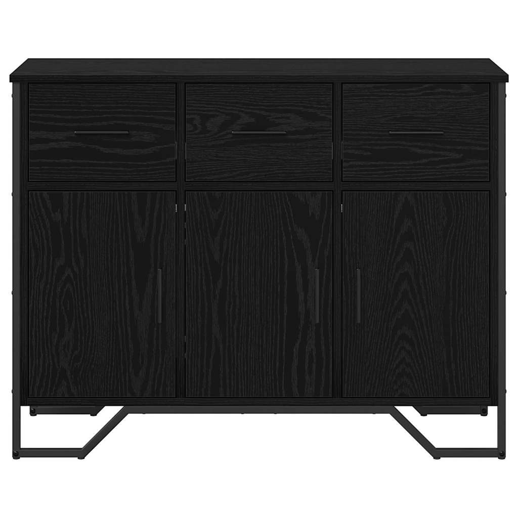 Credenza Rovere Nero 97 x 32.5 x 74.5 cm Legno multistrato