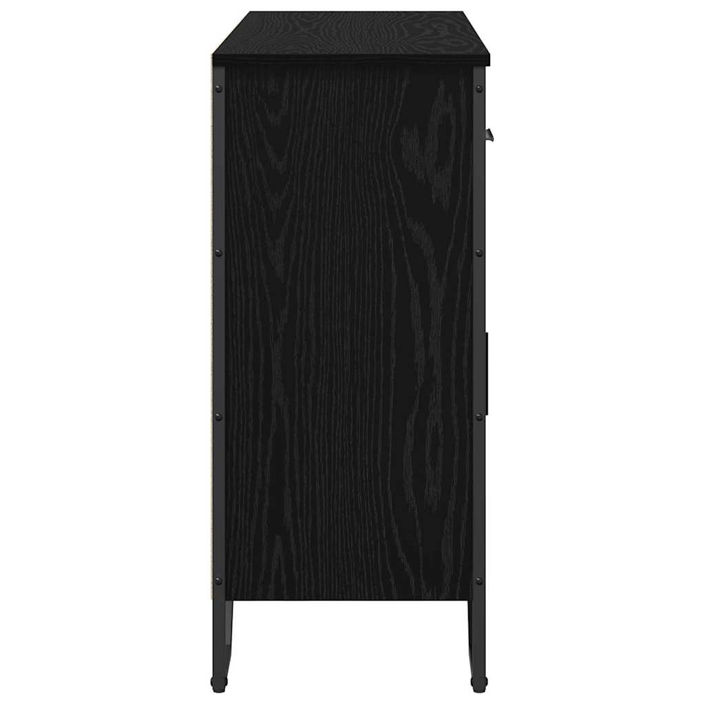Credenza Rovere Nero 97 x 32.5 x 74.5 cm Legno multistrato