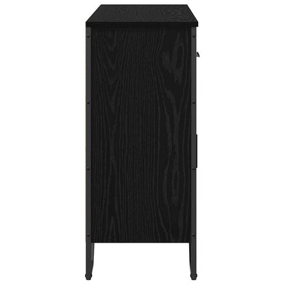 Credenza Rovere Nero 97 x 32.5 x 74.5 cm Legno multistrato