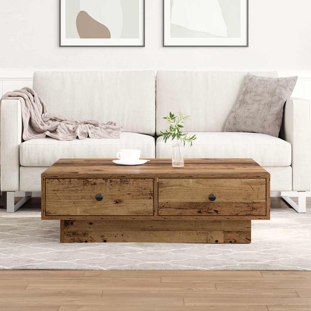 Tavolino da salotto Legno vecchio 90 x 90 x 28 cm | homemem39