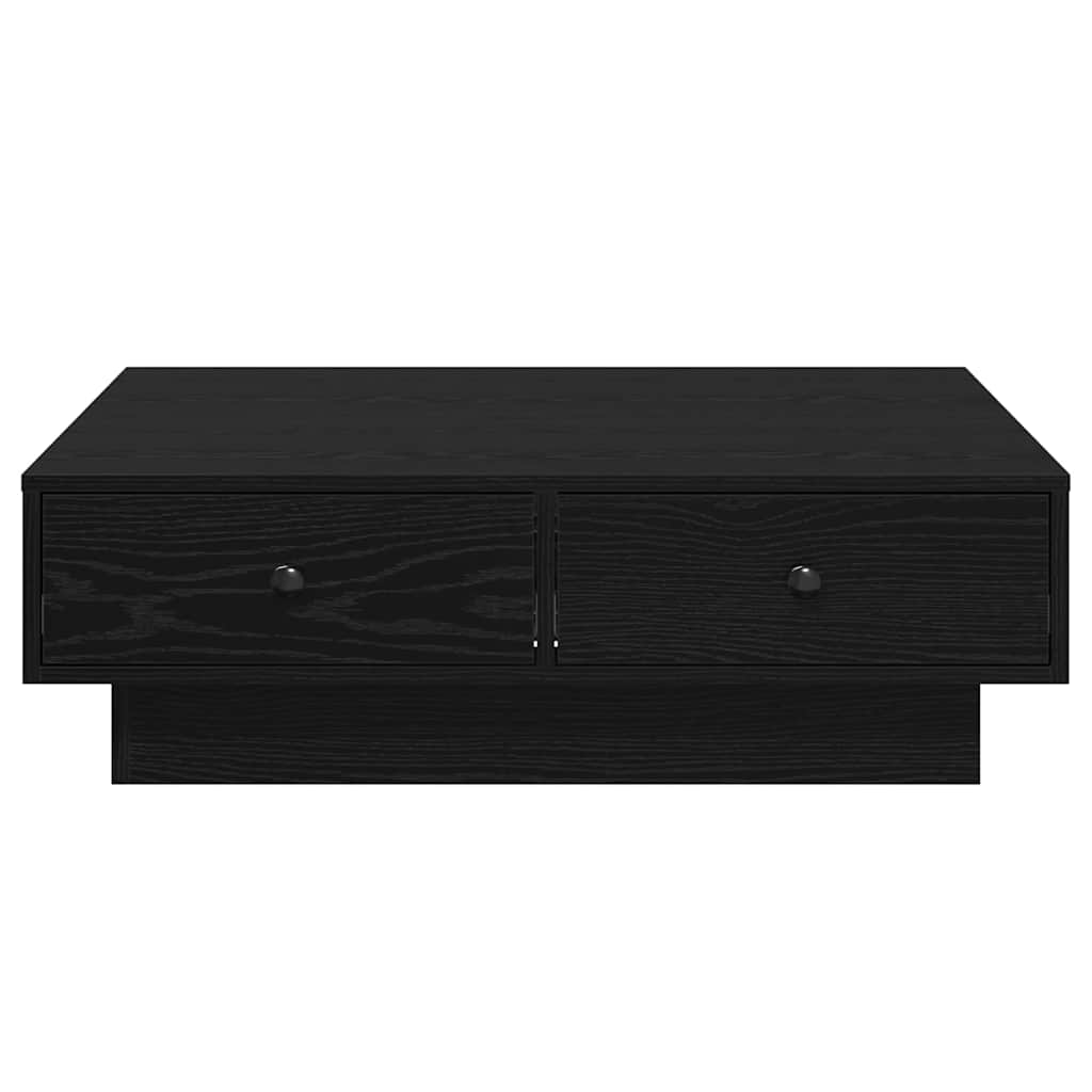 Tavolino da salotto Rovere nero 90 x 90 x 28 cm