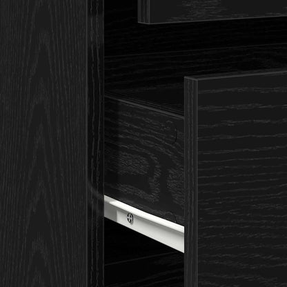 Cassettiera Rovere nero 80 x 41 x 58 cm Legno multistrato