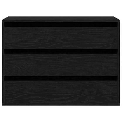 Cassettiera Rovere nero 80 x 41 x 58 cm Legno multistrato