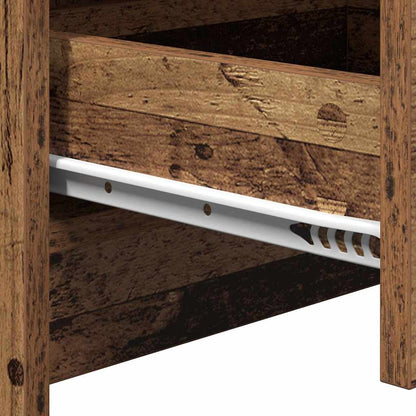 Armadio da Notte con cassetto con Legno vecchio 38 x 34 x 61 cm