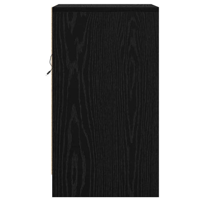 Armadio da Notte Rovere nero 38 x 34 x 61 cm Legno multistrato