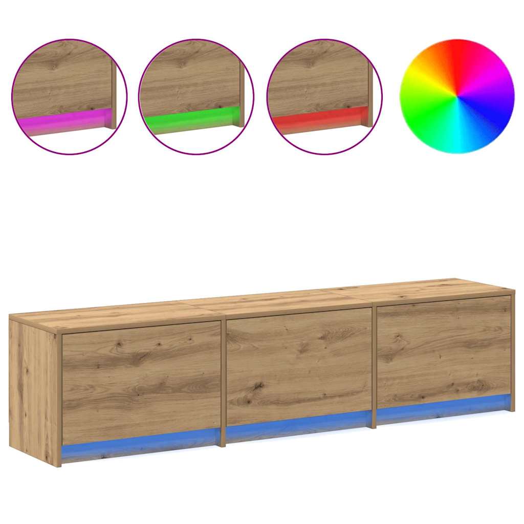 Mobile TV con cassetto Rovere artigianale 162.5 x 34 x 40 cm