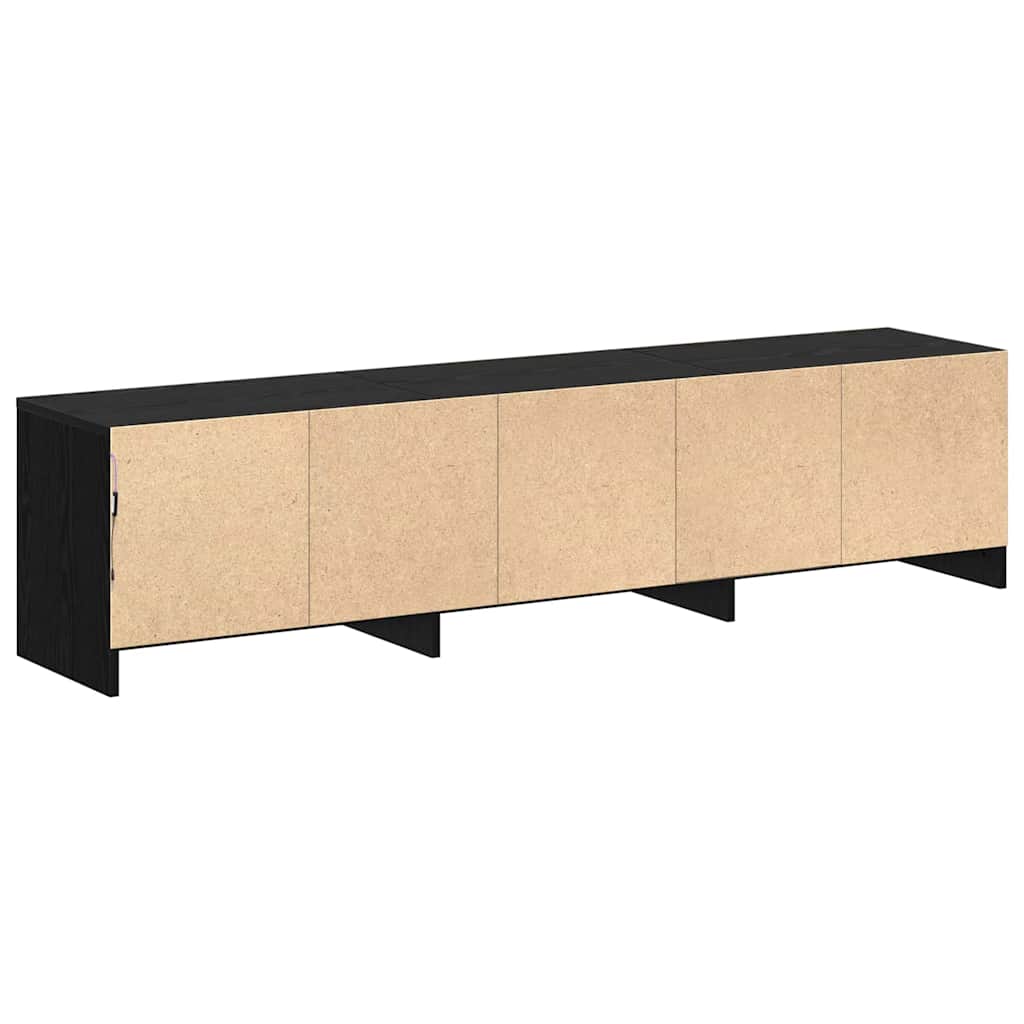 Mobile TV Rovere nero 162.5 x 34 x 40 cm Legno multistrato