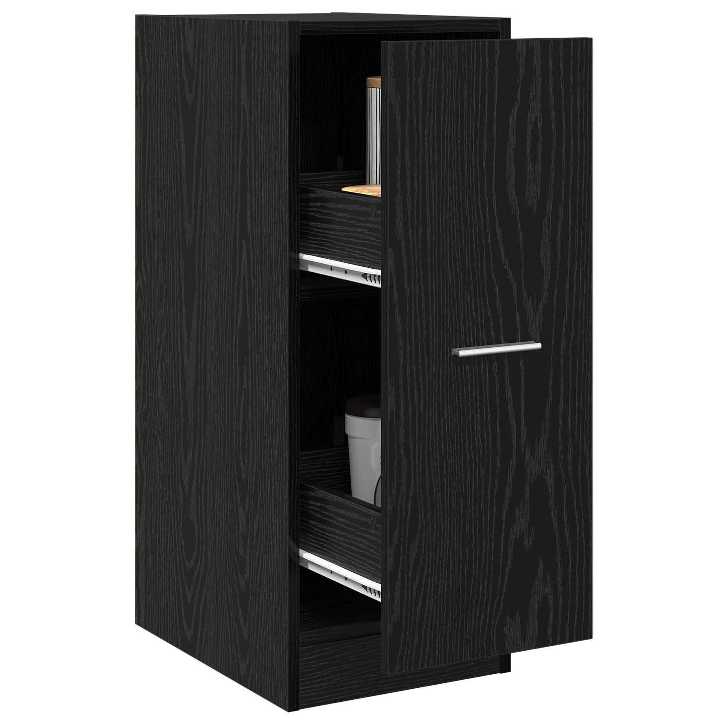 Armadio da Apoteca Rovere nero 30 x 41 x 77.5 cm