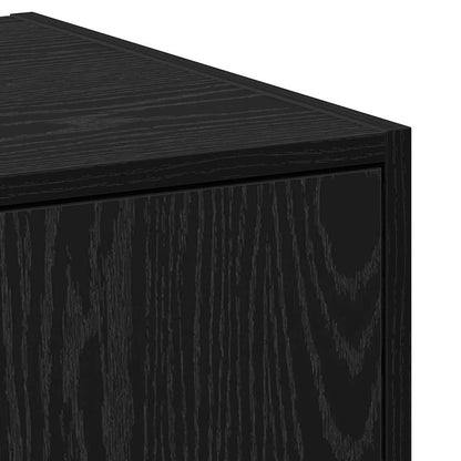 Armadio da Apoteca Rovere nero 30 x 41 x 118 cm | homemem39
