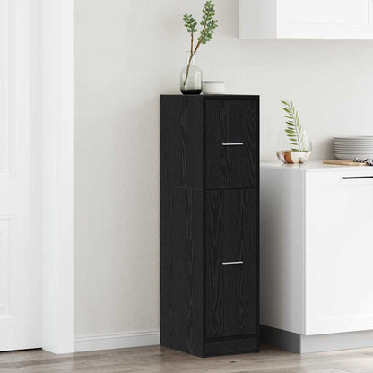 Armadio da Apoteca Rovere nero 30 x 41 x 118 cm