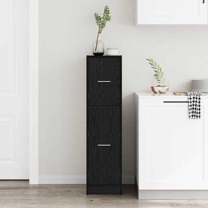 Armadio da Apoteca Rovere nero 30 x 41 x 118 cm | homemem39