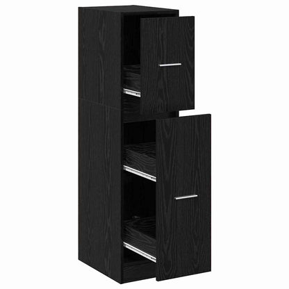 Armadio da Apoteca Rovere nero 30 x 41 x 118 cm