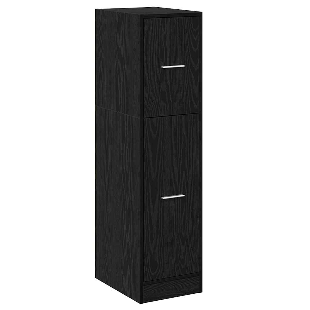 Armadio da Apoteca Rovere nero 30 x 41 x 118 cm | homemem39