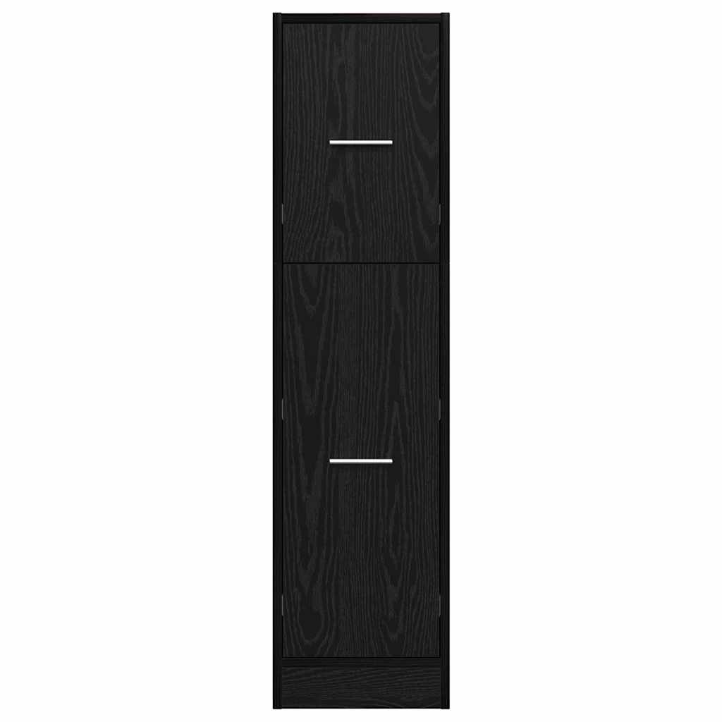Armadio da Apoteca Rovere nero 30 x 41 x 118 cm | homemem39