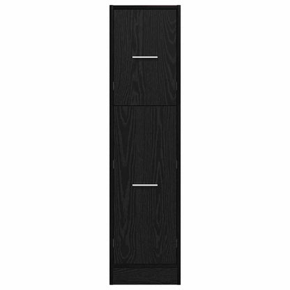 Armadio da Apoteca Rovere nero 30 x 41 x 118 cm | homemem39
