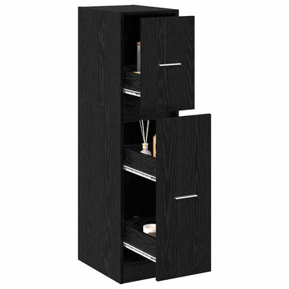 Armadio da Apoteca Rovere nero 30 x 41 x 118 cm