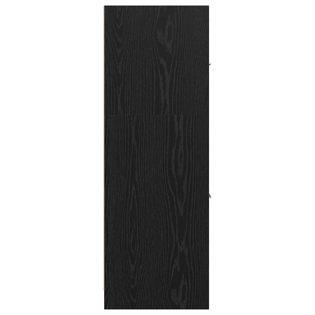 Armadio da Apoteca Rovere nero 30 x 41 x 118 cm | homemem39