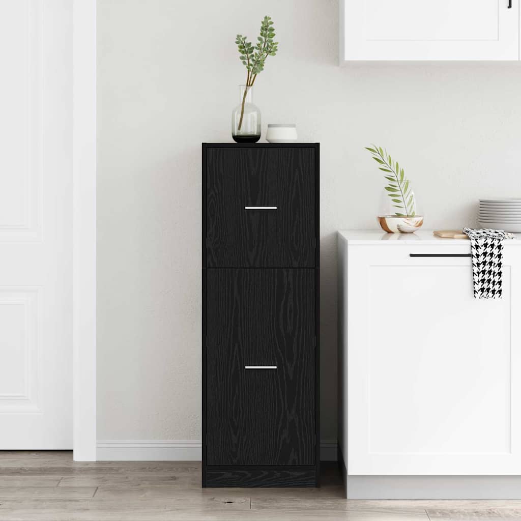 Armadio da Apoteca Rovere nero 40 x 41 x 118 cm