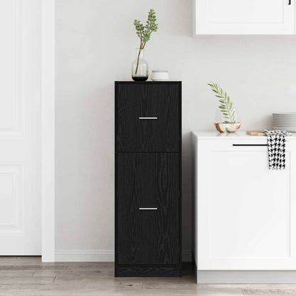 Armadio da Apoteca Rovere nero 40 x 41 x 118 cm