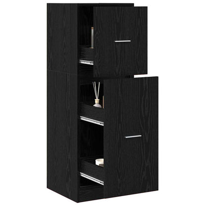 Armadio da Apoteca Rovere nero 40 x 41 x 118 cm