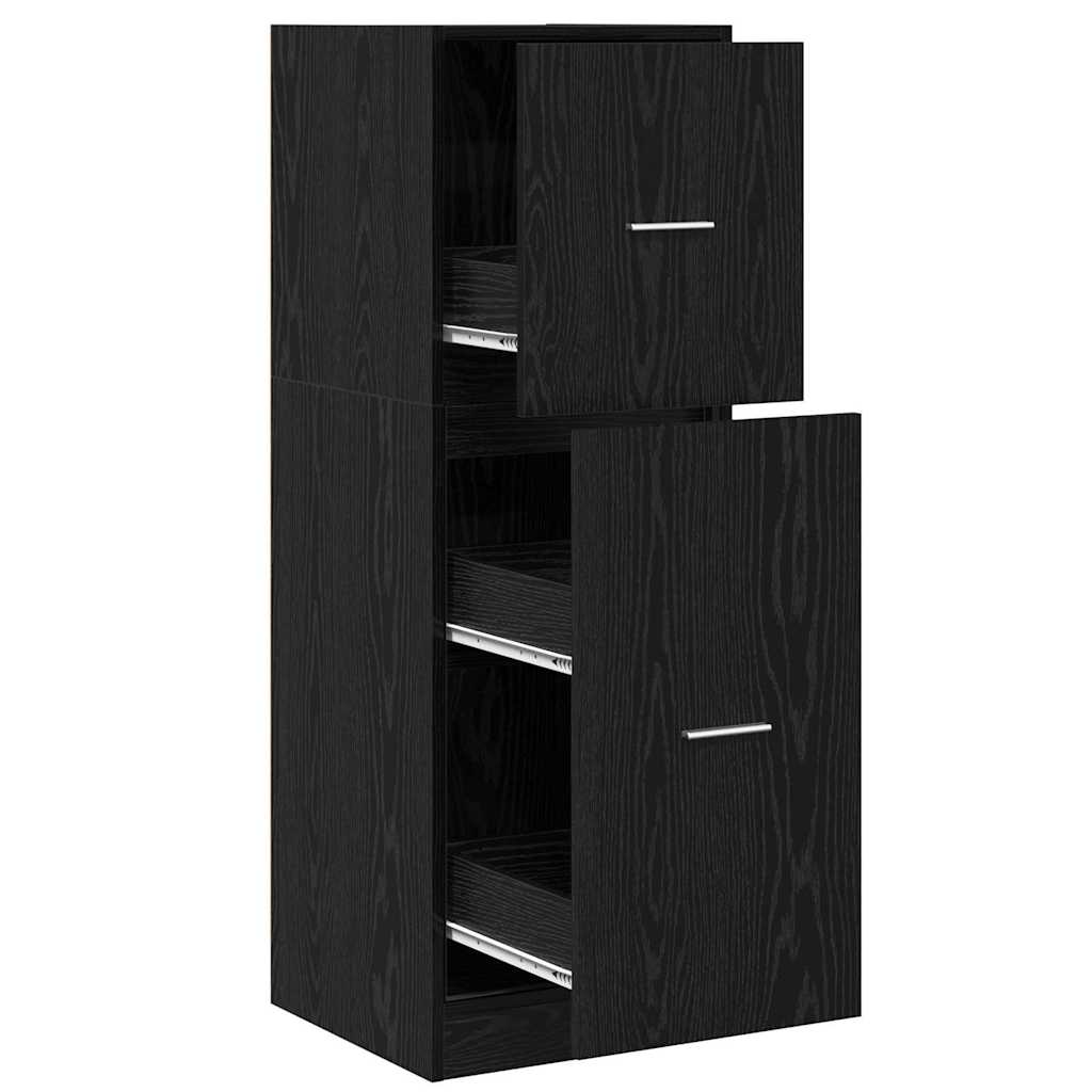 Armadio da Apoteca Rovere nero 40 x 41 x 118 cm