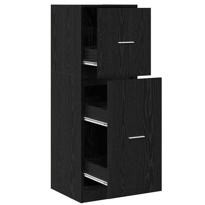 Armadio da Apoteca Rovere nero 40 x 41 x 118 cm