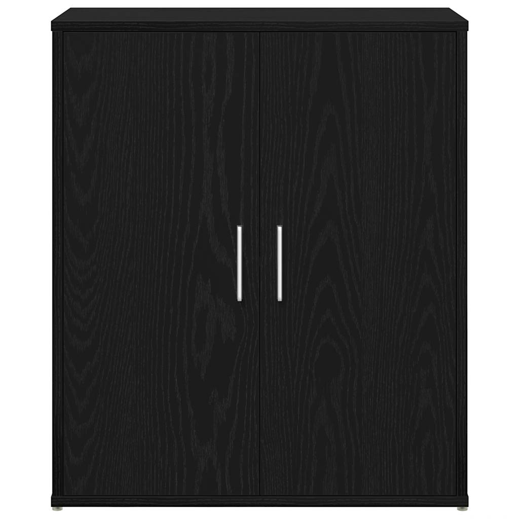 Credenza Rovere Nero 60x31x70 cm in Legno Multistrato - homemem39