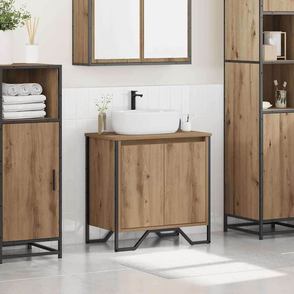 Armadio per Lavabo da Bagno Rovere artigianale 60 x 35 x 60 cm | homemem39