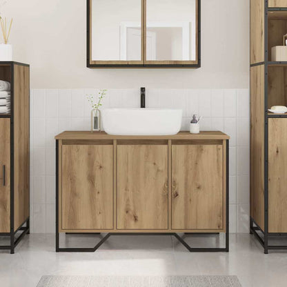 Armadio per Lavabo da Bagno Rovere artigianale 91 x 35 x 60 cm
